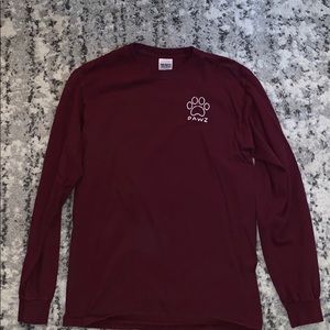 Maroon Pawz Long Sleeve Tee